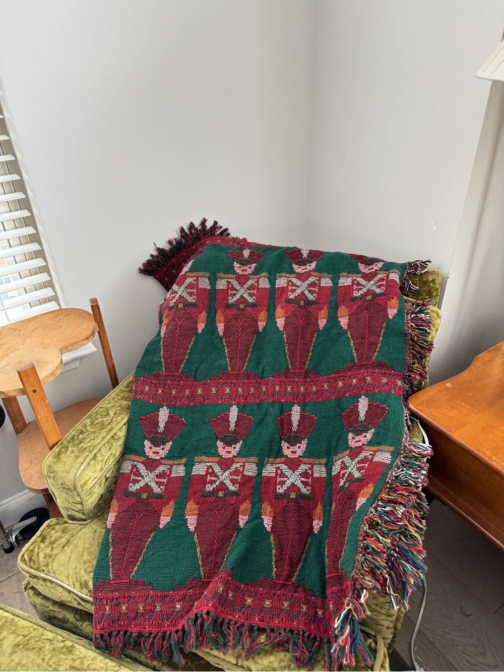 Holiday Nutcracker Tapestry Throw Blanket